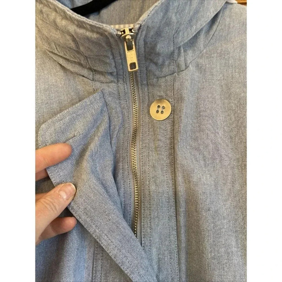 Izzi Women's Parka Jacket Full Zip Hooded 3X Blue - Picture 4 of 8